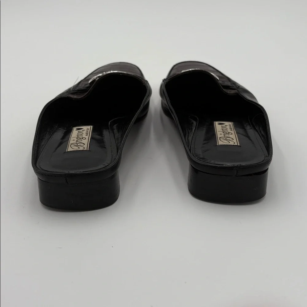 Brighton Women's Jasper Black and Brown Flats Loafers with Heart Detail